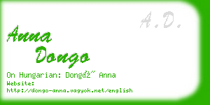 anna dongo business card